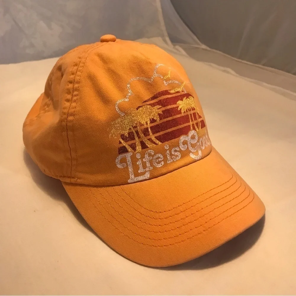 Life is Good Adjustable Beach Cap